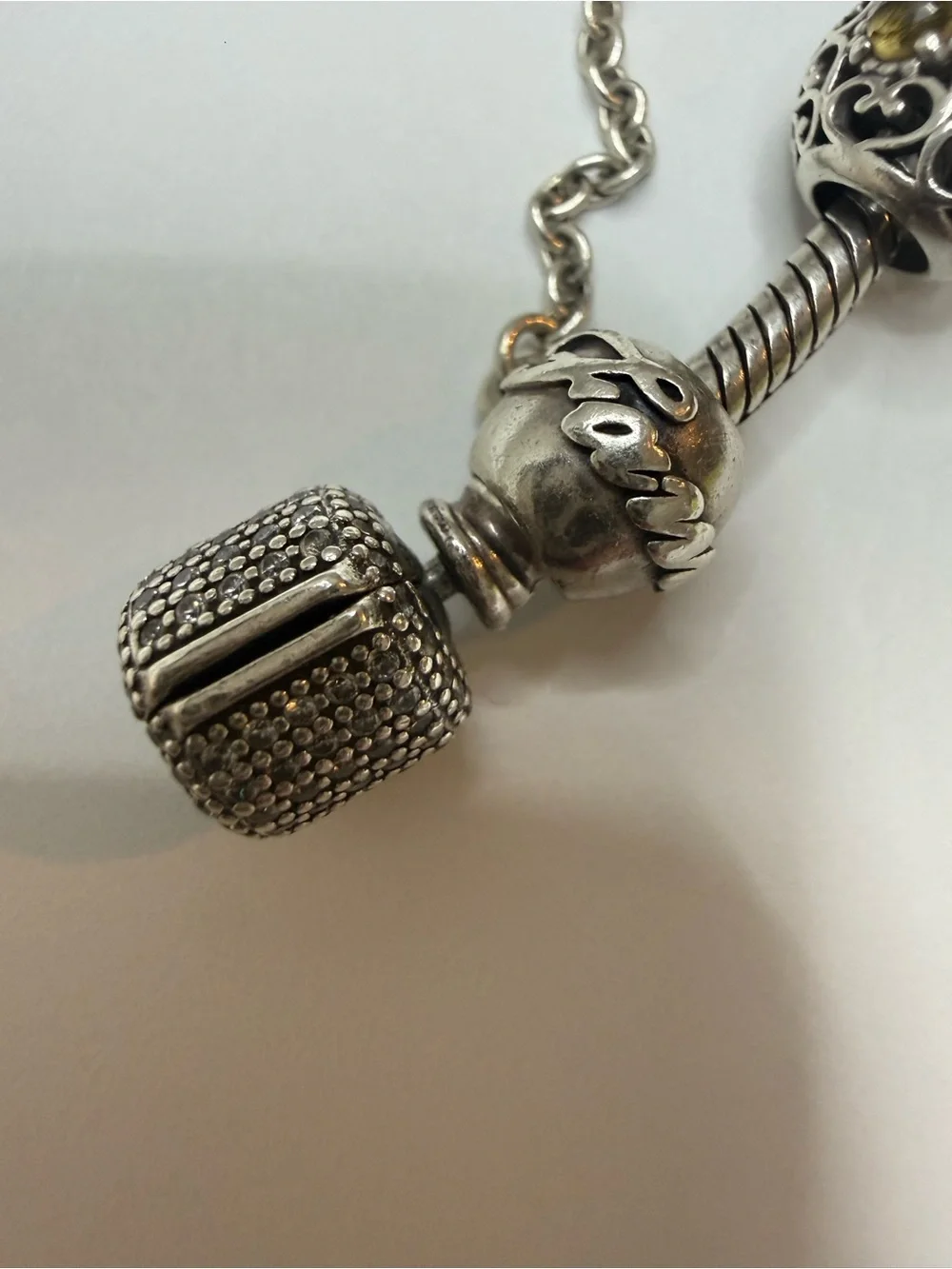 Authentic Pandora Sterling Silver Bracelet with Charm